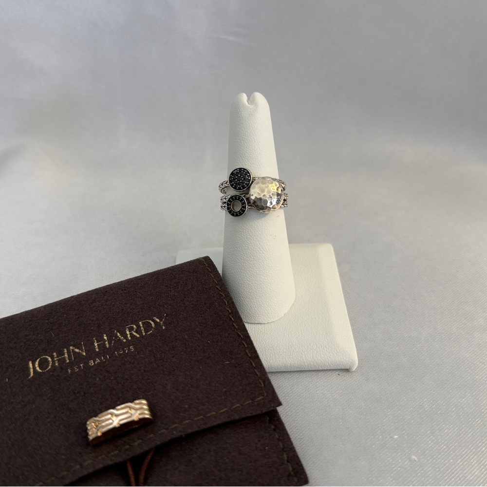 John Hardy Silver and Black Women's Ring